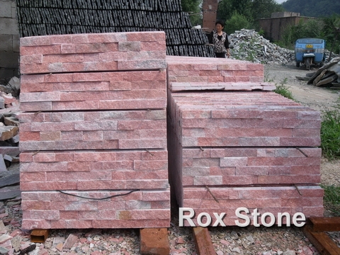 Red Quartzite Wall Cladding Stone