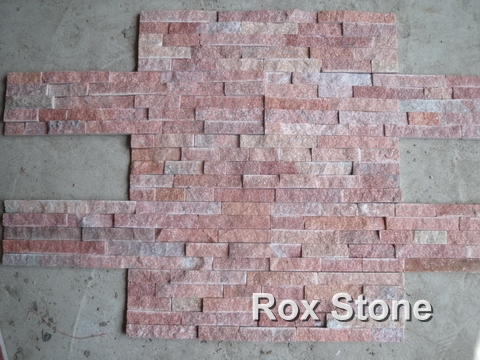 Red Quartzite Cultured Stone panel