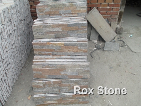 Rusty Yellow Quartzite Stacked Wall Stone