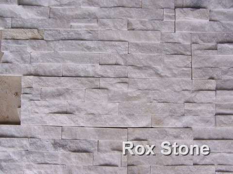 Pure White Quartzite brick Stone cladding veneer